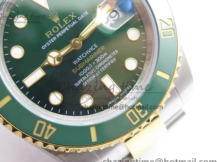 Wrapped MAX VRF Dial Green Bracelet A2836 116613 Edition Bezel on YG Submariner Version Best SS YG LV 0831